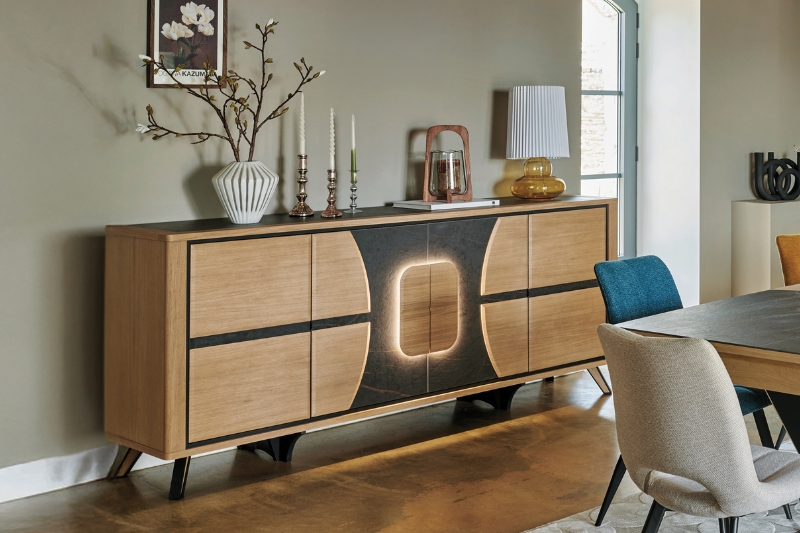 Enfilade bois et céramique 4 portes OMEGA