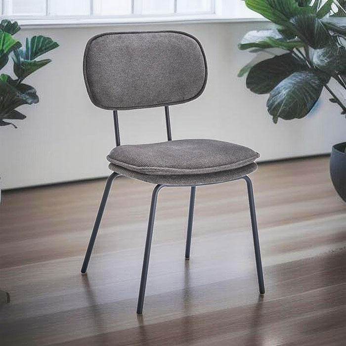 Chaise tissu avec poignée en métal HONEY