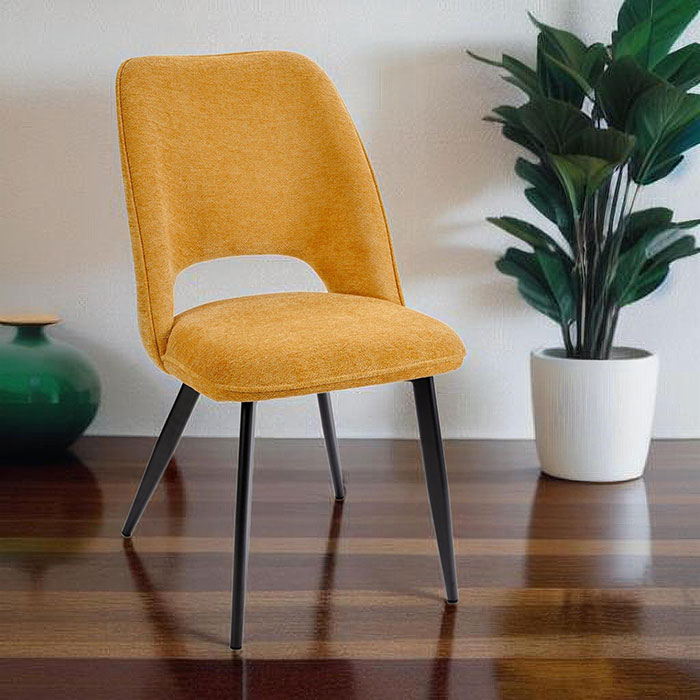 Chaise en tissu avec dossier ergonomique ROXANE