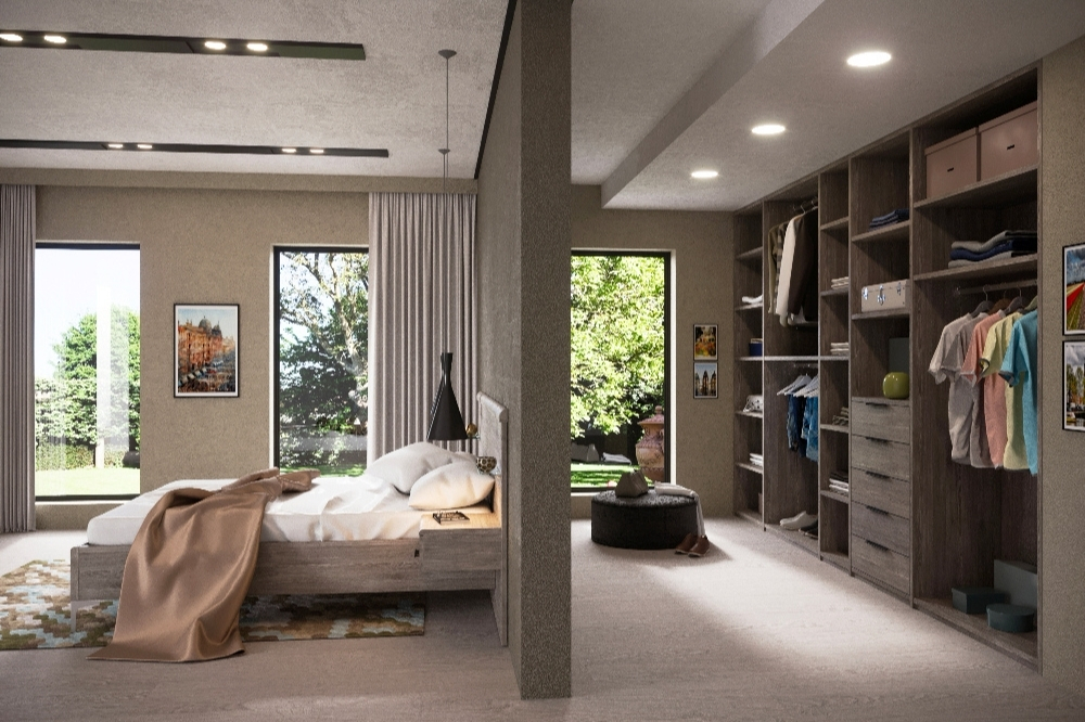 Chambre aménagement dressing OPTIMA Maison d'ici