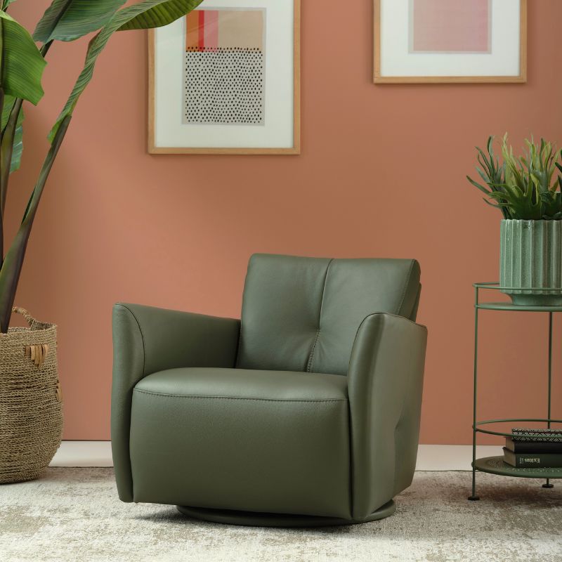Fauteuil club en cuir ALVA