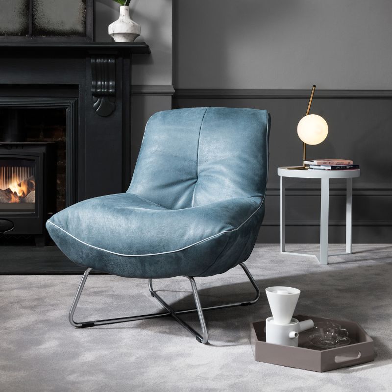 Fauteuil cocooning en cuir RICO PRINCE